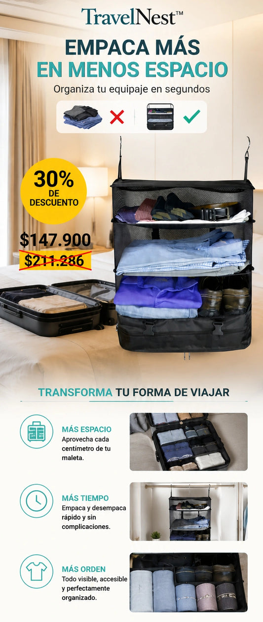 Organizador De Viaje Colgante TravelNest™